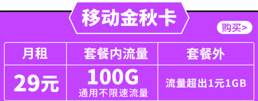 安徽移動5G純流量上網卡 低月租全國通用 29元100G不限速流量 長期套餐