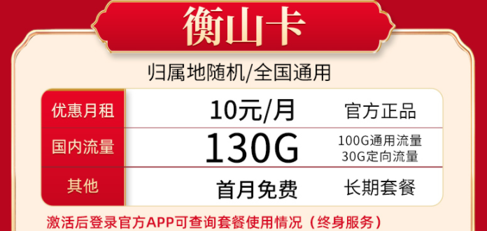 春節(jié)游玩必備流量卡套餐 長(zhǎng)期通用最低僅需10元享100G通用流量