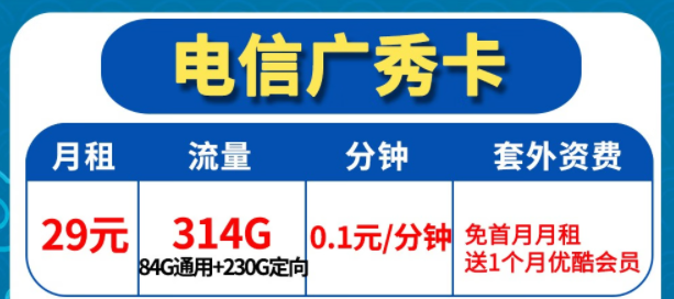 電信的流量卡到底好不好用？|電信廣秀卡、電信廣福卡|首月免費(fèi)+送優(yōu)酷會(huì)員