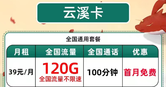 有哪些超好用的電信流量卡2023|電信云溪卡39元120G|星珀卡39元200G超大流量+語音