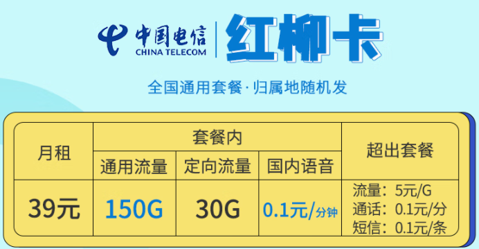 2023年性價比最高流量卡推薦|電信紅柳卡39元180G|免費(fèi)申請入口