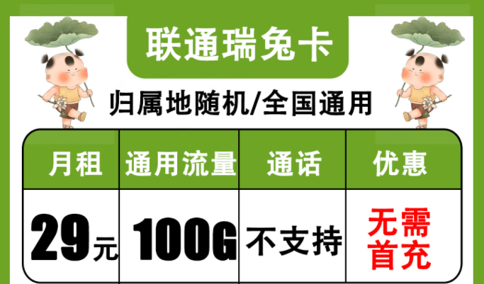 聯通純流量卡免費申請|聯通瑞兔卡、金兔卡|流量卡網速不好？