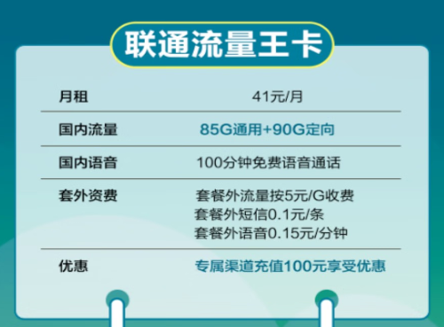 聯通大流量上網卡！超劃算超優惠！流量+語音優享套餐！