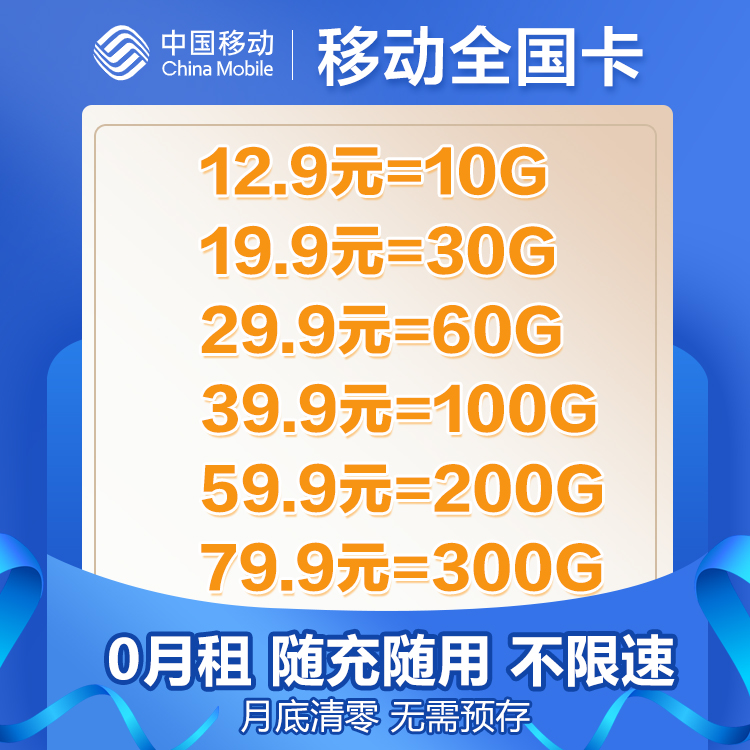 移動39.9元100G全國流量卡圖片1